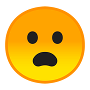 Emoji 😦 Faccina Imbronciata Con Bocca Aperta su Google Android 8.1.