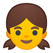 Émoji 👧 Fille sur Google Android 8.1.
