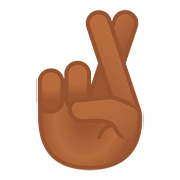 🤞🏾 Emoji Hand mit gekreuzten Fingern: mitteldunkle Hautfarbe Google Android 8.1.