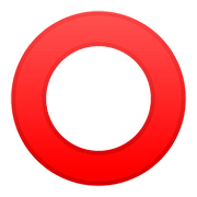 ⭕ Emoji Círculo Rojo Hueco en Google Android 8.1.