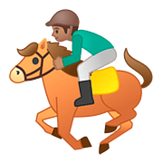 🏇🏽 Emoji Corrida De Cavalos: Pele Morena na Google Android 8.1.