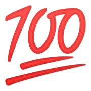 Emoji 💯 100 Punti su Google Android 8.1.