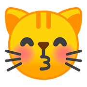 😽 Emoji küssende Katze Google Android 8.1.