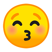 😚 Emoji küssendes Gesicht mit geschlossenen Augen Google Android 8.1.