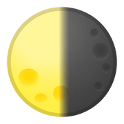 Emoji 🌗 Ultimo Quarto Di Luna su Google Android 8.1.