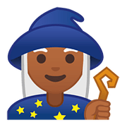 🧙🏾 Emoji Mago: Pele Morena Escura na Google Android 8.1.