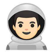 👨🏻‍🚀 Emoji Astronaut: helle Hautfarbe Google Android 8.1.
