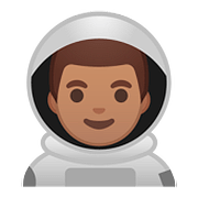 👨🏽‍🚀 Emoji Astronauta Hombre: Tono De Piel Medio en Google Android 8.1.