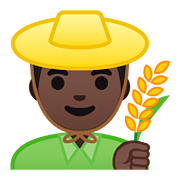 Emoji 👨🏿‍🌾 Contadino: Carnagione Scura su Google Android 8.1.