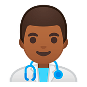 Emoji 👨🏾‍⚕️ Operatore Sanitario: Carnagione Abbastanza Scura su Google Android 8.1.