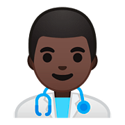 👨🏿‍⚕️ Emoji Profesional Sanitario Hombre: Tono De Piel Oscuro en Google Android 8.1.