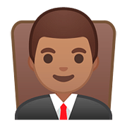 Émoji 👨🏽‍⚖️ Juge Homme : Peau Légèrement Mate sur Google Android 8.1.