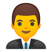 Émoji 👨‍💼 Employé De Bureau sur Google Android 8.1.
