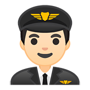 Émoji 👨🏻‍✈️ Pilote Homme : Peau Claire sur Google Android 8.1.