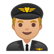 👨🏼‍✈️ Emoji Piloto Hombre: Tono De Piel Claro Medio en Google Android 8.1.