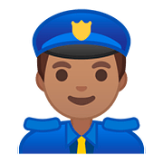 👮🏽‍♂️ Emoji Policial Homem: Pele Morena na Google Android 8.1.