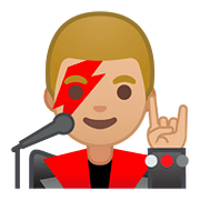 Emoji 👨🏼‍🎤 Cantante Uomo: Carnagione Abbastanza Chiara su Google Android 8.1.