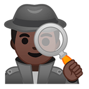 🕵🏿‍♂️ Emoji Detetive Homem: Pele Escura na Google Android 8.1.