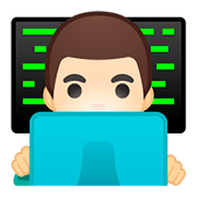 Emoji 👨🏻‍💻 Tecnologo: Carnagione Chiara su Google Android 8.1.