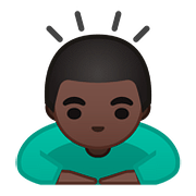 🙇🏿‍♂️ Emoji Homem Fazendo Reverência: Pele Escura na Google Android 8.1.