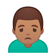 🙍🏽‍♂️ Emoji missmutiger Mann: mittlere Hautfarbe Google Android 8.1.