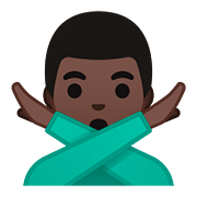 🙅🏿‍♂️ Emoji Homem Fazendo Gesto De «não»: Pele Escura na Google Android 8.1.