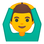 🙆‍♂️ Emoji Hombre Haciendo El Gesto De «de Acuerdo» en Google Android 8.1.