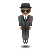 🕴🏽 Emoji Homem De Terno Levitando: Pele Morena na Google Android 8.1.
