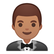 Emoji 🤵🏽 Persona In Smoking: Carnagione Olivastra su Google Android 8.1.