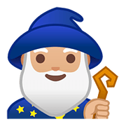 🧙🏼‍♂️ Emoji Mago: Tono De Piel Claro Medio en Google Android 8.1.