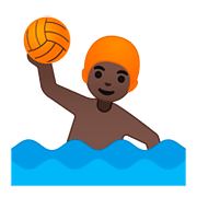 🤽🏿‍♂️ Emoji Wasserballspieler: dunkle Hautfarbe Google Android 8.1.