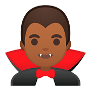 🧛🏾‍♂️ Emoji männlicher Vampir: mitteldunkle Hautfarbe Google Android 8.1.