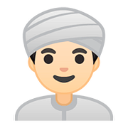 👳🏻‍♂️ Emoji Homem Com Turbante: Pele Clara na Google Android 8.1.