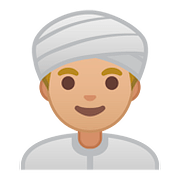 👳🏼‍♂️ Emoji Homem Com Turbante: Pele Morena Clara na Google Android 8.1.