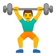 🏋️‍♂️ Emoji Hombre Levantando Pesas en Google Android 8.1.