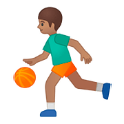 ⛹🏽‍♂️ Emoji Mann mit Ball: mittlere Hautfarbe Google Android 8.1.