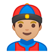 👲🏼 Emoji Hombre Con Gorro Chino: Tono De Piel Claro Medio en Google Android 8.1.