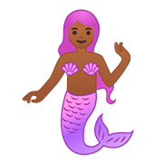 🧜🏾 Emoji Persona Sirena: Tono De Piel Oscuro Medio en Google Android 8.1.