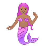 Emoji 🧜🏽‍♀️ Sirena Donna: Carnagione Olivastra su Google Android 8.1.