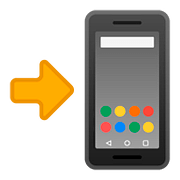 Emoji 📲 Telefono Cellulare Con Freccia su Google Android 8.1.