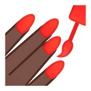 Emoji 💅🏿 Smalto Per Unghie: Carnagione Scura su Google Android 8.1.