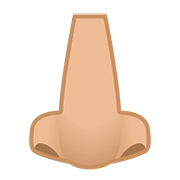 Emoji 👃🏼 Naso: Carnagione Abbastanza Chiara su Google Android 8.1.