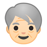 Emoji 🧓🏻 Adulto Anziano: Carnagione Chiara su Google Android 8.1.