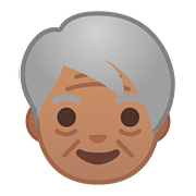 Emoji 🧓🏽 Adulto Anziano: Carnagione Olivastra su Google Android 8.1.