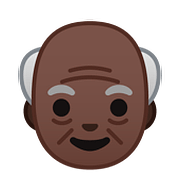 Emoji 👴🏿 Uomo Anziano: Carnagione Scura su Google Android 8.1.