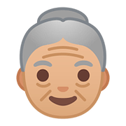 👵🏼 Emoji Anciana: Tono De Piel Claro Medio en Google Android 8.1.