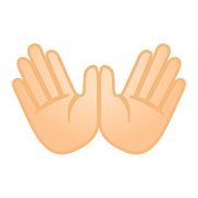 Emoji 👐🏻 Mani Aperte: Carnagione Chiara su Google Android 8.1.