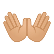 Émoji 👐🏼 Mains Ouvertes : Peau Moyennement Claire sur Google Android 8.1.