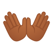 👐🏾 Emoji Manos Abiertas: Tono De Piel Oscuro Medio en Google Android 8.1.