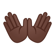 👐🏿 Emoji offene Hände: dunkle Hautfarbe Google Android 8.1.